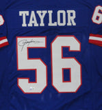 NY Giants Linebacker LAWRENCE TAYLOR Signed Custom Replica Blue Jersey AUTO BAS