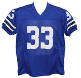 Tony Dorsett Autographed/Signed Pro Style Blue XL Jersey BAS 28354