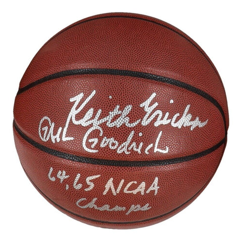 Keith Erickson & Gail Goodrich Signed Basketball "64,65 NCAA Champs" UCLA Bruins