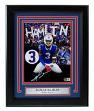 Damar Hamlin Autographed 8x10 Photo Buffalo Bills Framed Beckett 177290