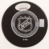 Bobby Hull Signed Blackhawks Logo Hockey Puck Inscribed "HOF 1983" (JSA COA)