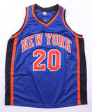 Allan Houston Signed Knicks Jersey (Beckett) New York Shooting Guard 1996-2005