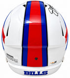 Jim Kelly Thomas Reed Signed Buffalo Bills Full Size Replica Helmet JSA QR
