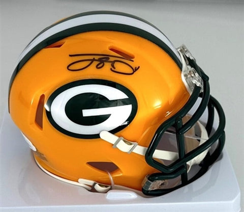 Packers Receiver JAYDEN REED Signed Riddell Speed Mini Helmet AUTO - BAS