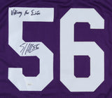 E. J. Henderson Signed Minnesota Jersey Inscribed " Viking For Life" (JSA QR) LB