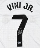 Vinicius Jr Autographed Real Madrid Home White Soccer Jersey #7 Beckett Hologram