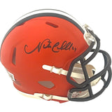 Nick Chubb Signed Cleveland Browns Mini Helmet Beckett 40062