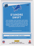 D'Andre Swift Signed Lions 2020 Donruss Rated RC Card #309 - (SCHWARTZ COA)