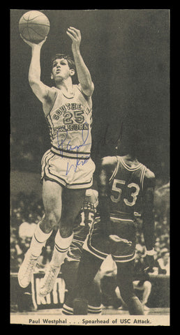 Paul Westphal Autographed Signed 4x8 Magazine Photo USC SKU #237875
