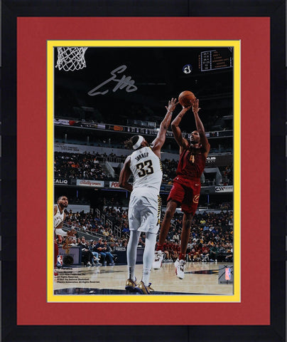 FRMD Evan Mobley Cleveland Cavaliers Signed 8x10 Fadeaway Jumper vs Pacers Photo