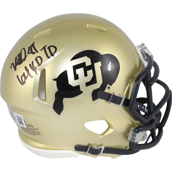 Michael Westbrook Signed Colorado Buffaloes Mini Helmet 64 Yd TD Beckett 50806