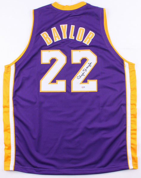 Elgin Baylor Signed Lakers Jersey (PSA COA) 11xNBA All Star 1959-1965, 1967-1970