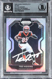 Bengals Tee Higgins Signed 2020 Panini Prizm Black Silver #10 Card BAS Slabbed