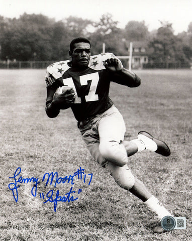 Lenny Moore Signed Baltimore Colts 8x10 Photo Spats Beckett 47728