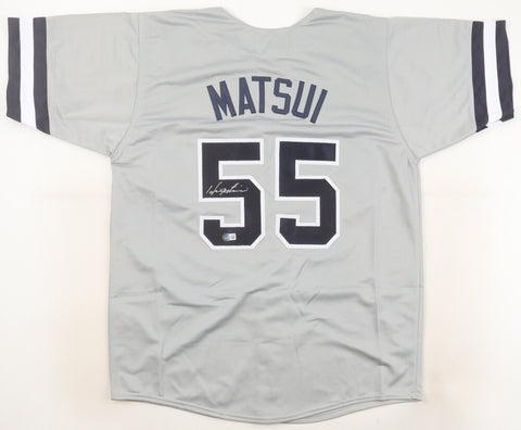 Hideki Matsui Signed New York Yankees Gray Road Jersey (Beckett) "Godzilla"