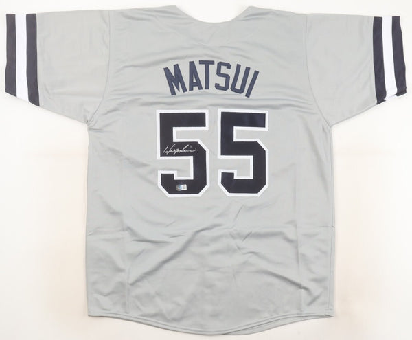 Hideki Matsui Signed New York Yankees Gray Road Jersey (Beckett) "Godzilla"