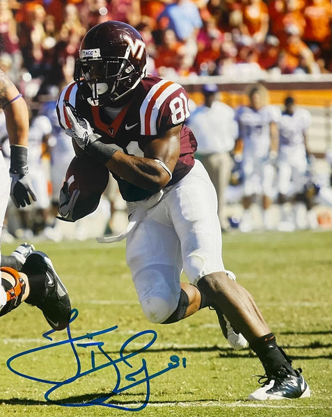 Virginia Tech Hokies Receiver JARRETT BOYKIN Signed 8X10 Photo #1 AUTO -