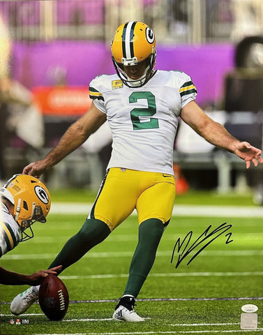 Packers Super Bowl Champion MASON CROSBY Signed 16x20 Photo #2 AUTO - JSA