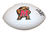 Taulia Tagovailoa Autographed Maryland Terrapins Logo Football Beckett 37718