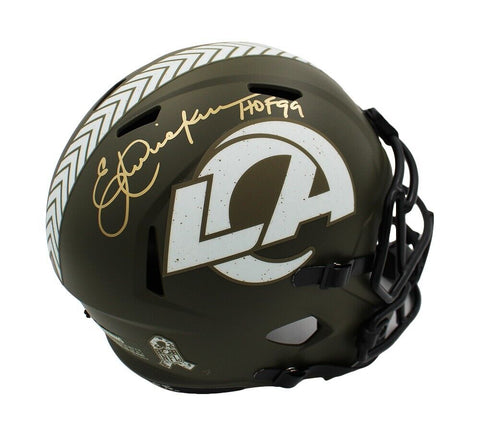 Eric Dickerson Signed Los Angeles Rams Speed Full Size STS Helmet - HOF 99