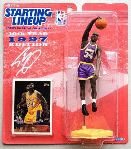 Shaquille O'Neal Autographed Los Angeles Lakers 1997 Starting Lineup Beckett