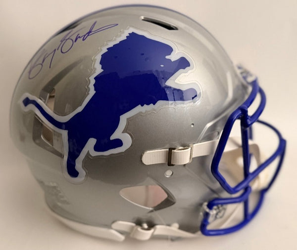 Barry Sanders Autographed Detroit Lions Full-Size Pro Helmet -- BAS COA