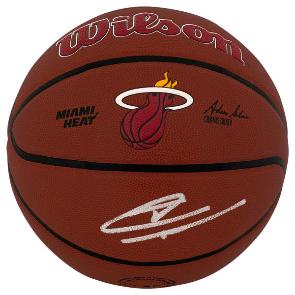 Tyler Herro Signed Miami Heat Logo Wilson NBA Basketball - (SCHWARTZ SPORTS COA)