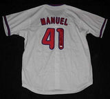 Charlie Manuel Philadelphia Phillies Signed Jersey (JSA COA) 2008 World Champion