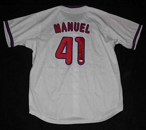 Charlie Manuel Philadelphia Phillies Signed Jersey (JSA COA) 2008 World Champion