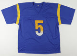 Jalen Ramsey Signed Los Angeles Rams Blue Jersey (JSA COA) 5xPro Bowl Def. Back