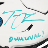 Trevor Lawrence Jaguars Signed Lunar Flex Authentic Helmet w/Insc-Teal Ink-LE 16