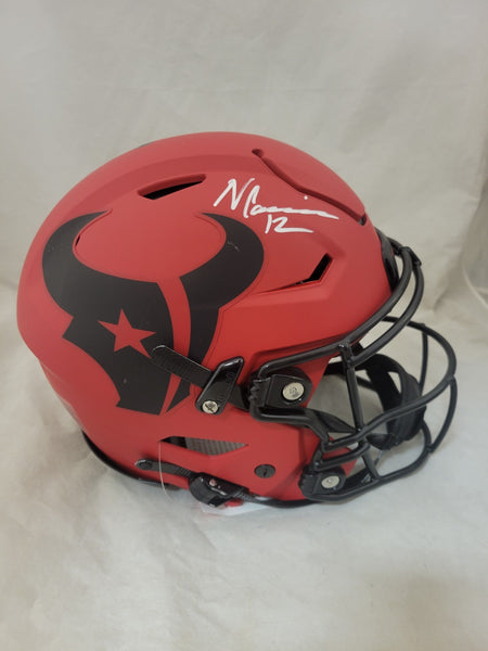 NICO COLLINS SIGNED HOUSTON TEXANS RAVE SPEEDFLEX AUTHENTIC HELMET BECKETT