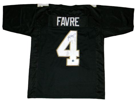 BRETT FAVRE SIGNED SOUTHERN MISS MISSISSIPPI EAGLES #4 BLACK JERSEY FAVRE COA