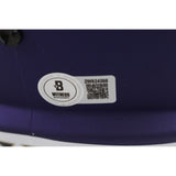 Ray Lewis Autographed Baltimore Ravens F/S 24 Alt Helmet Beckett Witness 49551