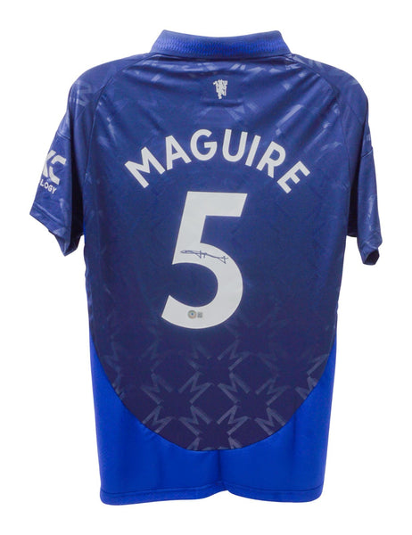 Harry Maguire Signed Manchester United Adidas Blue Soccer Jersey (Beckett)
