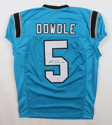 Rico Dowdle Panthers Pro Cut Jersey (JSA QR) 2025 Carolina #1 Running Back