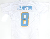 Omarion Hampton Autographed White Pro Style Jersey - Beckett W Hologram *Black