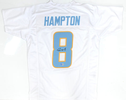 Omarion Hampton Autographed White Pro Style Jersey - Beckett W Hologram *Black