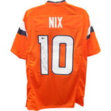Bo Nix Autographed/Signed Pro Style sz XL Orange Jersey Beckett Witness 44980