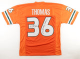 Lamar Thomas Signed Miami Hurricanes Jersey (JSA COA) 8 Year Veteran NFL WR