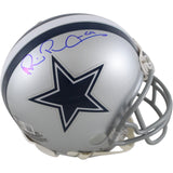 Michael Irvin Autographed Dallas Cowboys VSR4 Mini Helmet Beckett Witness 51771
