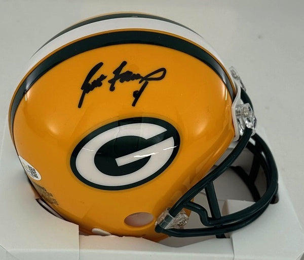 Packers HOF'er BRETT FAVRE Signed Riddell VSR4Throwback Mini Helmet AUTO - JSA