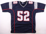 Ted Johnson Signed New England Jersey Inscribed "3xS B Champ!" (JSA) Linebacker