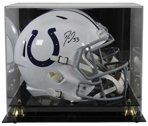 Colts Darius Shaquille Leonard Signed Full Size Speed Rep Helmet w/ Case BAS Wit