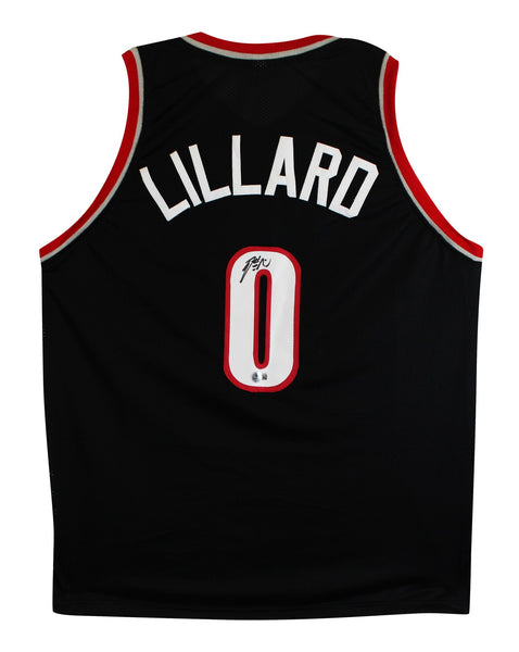 Damian Lillard Authentic Signed Black Pro Style Jersey Autographed BAS 2