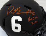 DEVONTA SMITH AUTOGRAPHED ALABAMA ECLIPSE MINI HELMET "HEISMAN" BECKETT 191981