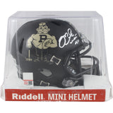Mike Alstott Signed Purdue Boilermakers Vintage Pete Mini Helmet Beckett 50200