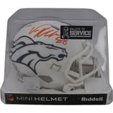 Von Miller Autographed/Signed Denver Broncos 24 Salute Mini Helmet Beckett 48702