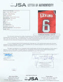 Julius Dr J Erving Philadelphia Signed Red Basketball Jersey JSA LOA