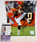 Derek Wolfe Autographed 8x10 Photograph Inscribed "9/9/12 First Back" (JSA COA)
